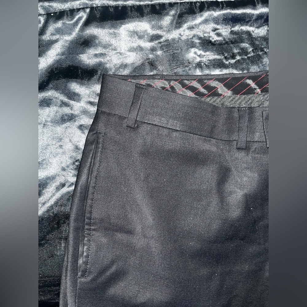 Calvin Klein 38x32 Black Wool Blend Infinite Stretch Dress Pants"